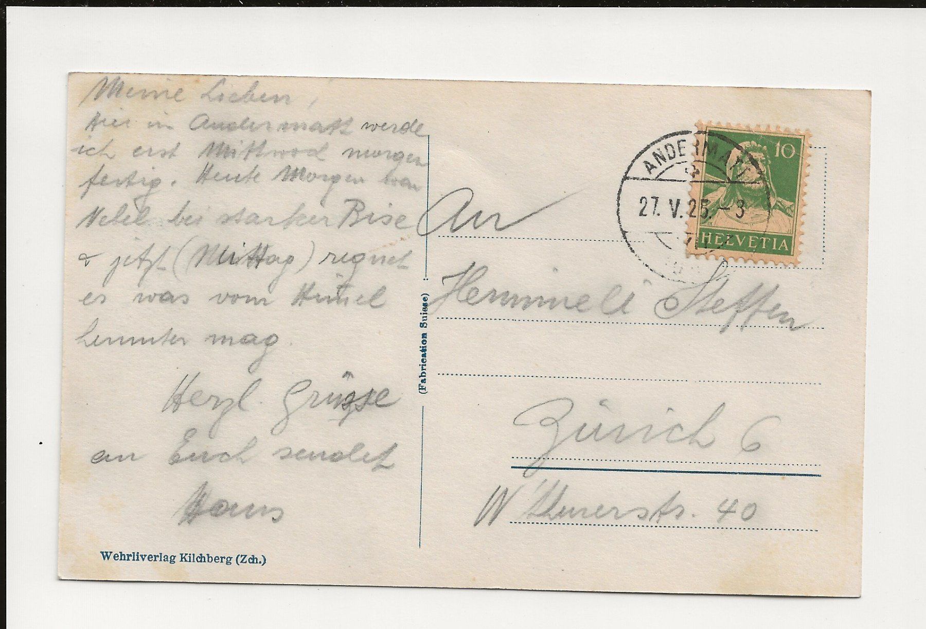 Cartes postales: AK 1925 Teufelsbrücke – D'occasion à Greifensee par 315WDO 1