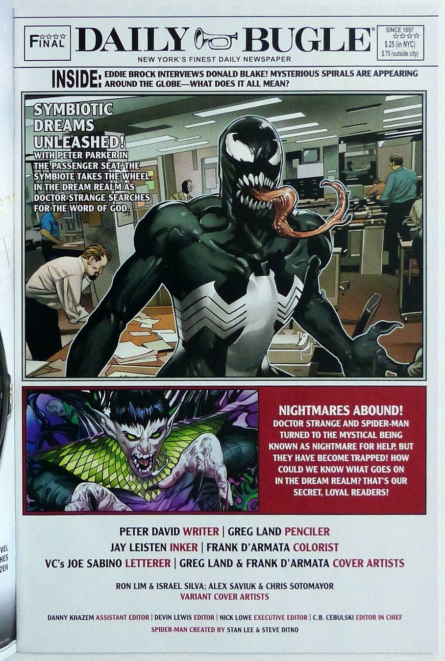 Fumetti: SYMBIOTE SPIDER-MAN #5 ALIEN REALITY MARVEL 2019 – Usato da Lugano venduto da YouWantUS 1