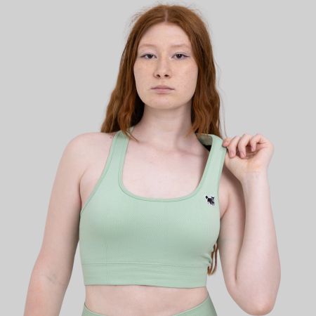 Sport BH Damen Nahtlos Fitness Komfort Hell Grün XXL YAKWARY