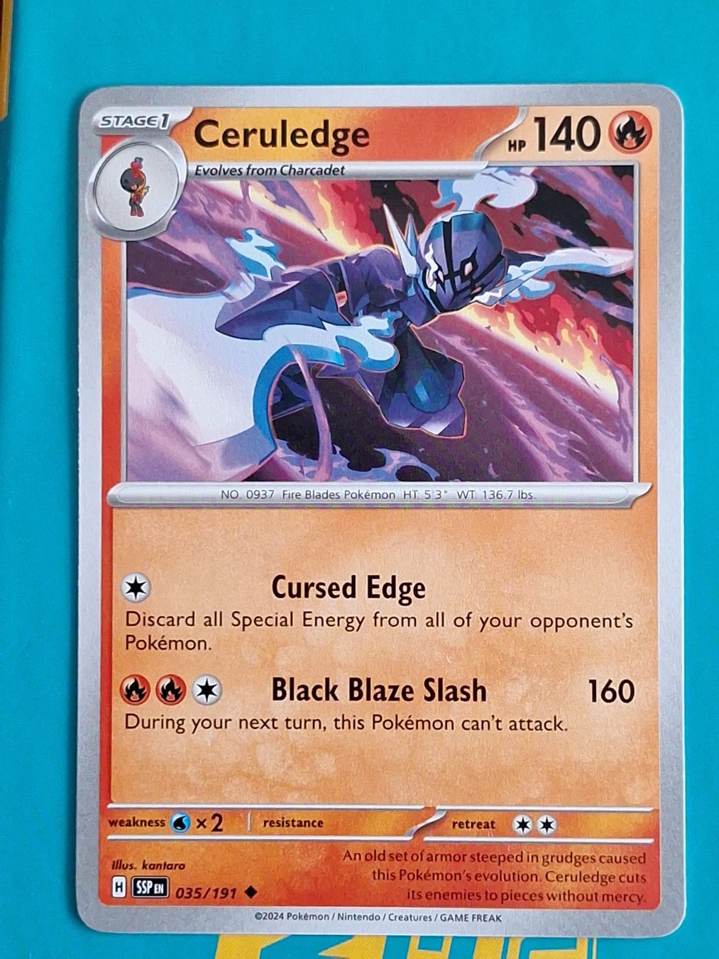 Pokémon Carte collezionabili: Ceruledge - Pokemon Surging Sparks – Usato da Altstätten SG venduto da GGsGameshop