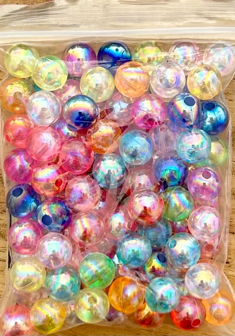 Perle (finte): Acryl Bastelperlen bunt glänzend, 8mm, ca 100 Stück – Nuovo e nell'imballaggio originale da Geneve venduto da vane267