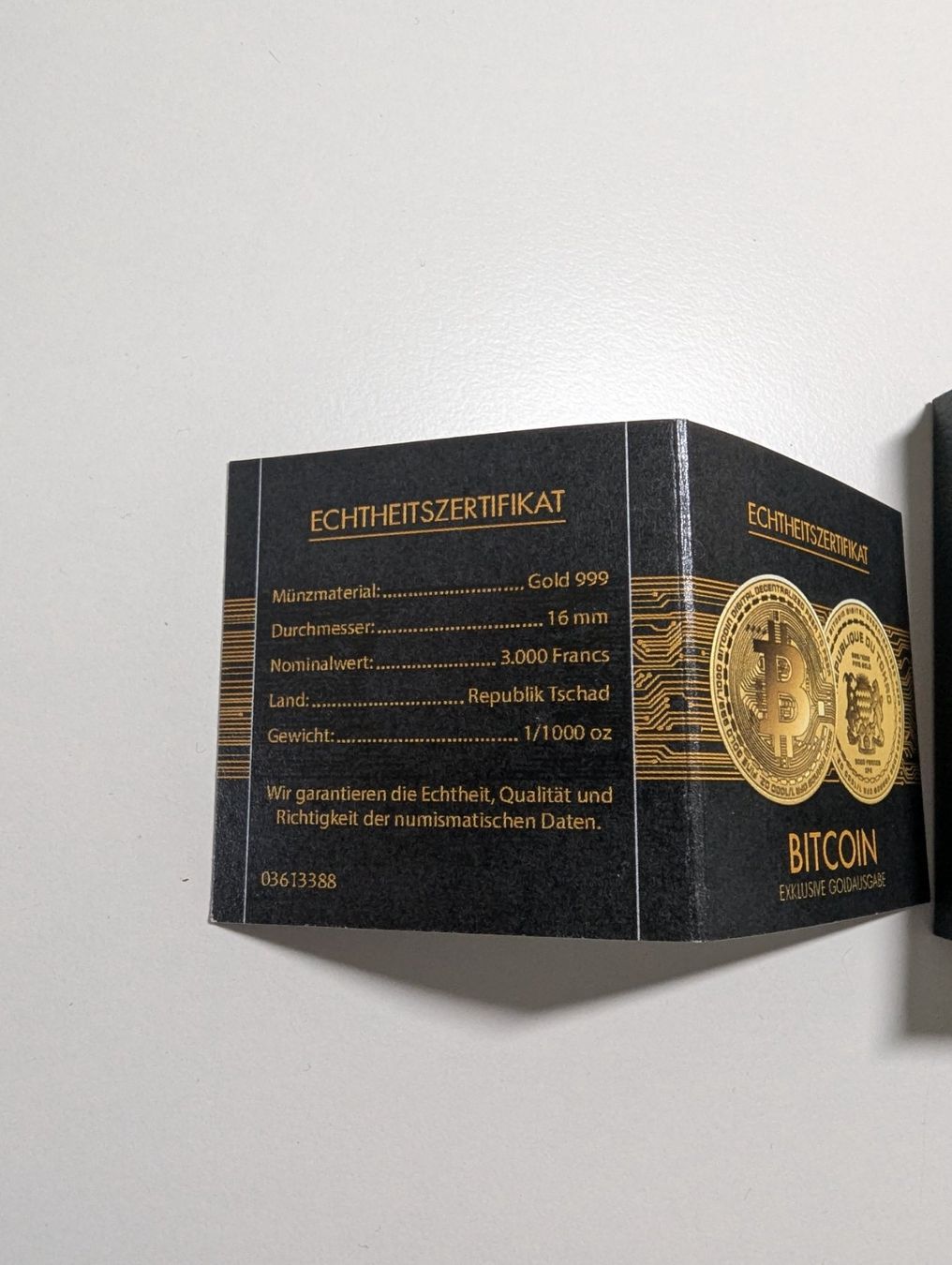 Tutti le monete: Bitcoin Goldmünze – Usato da Krummenau venduto da jantschofen 2