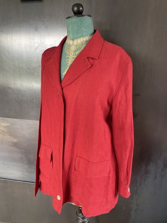 Scapa of Scotland Designmarke Leinen Blazer 38 en lin rouge