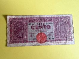 ITALIA - Cento Lire 10 Dicembre 1944 & 22 Settembre 1944
