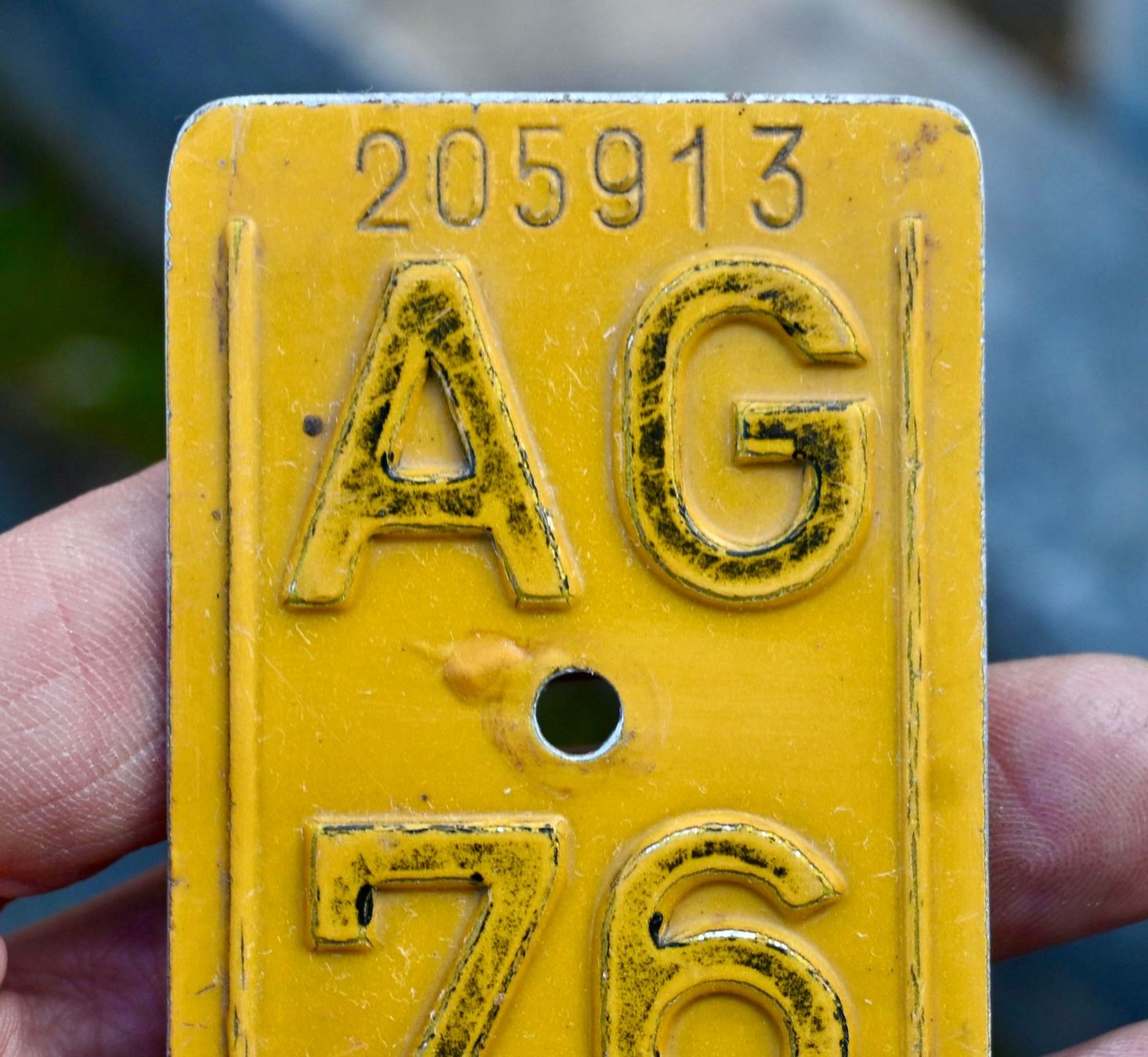 Insegne: Mofanummer AG 76 von 1976 - AARGAU – Usato da Pfaffhausen venduto da mono_rec 2