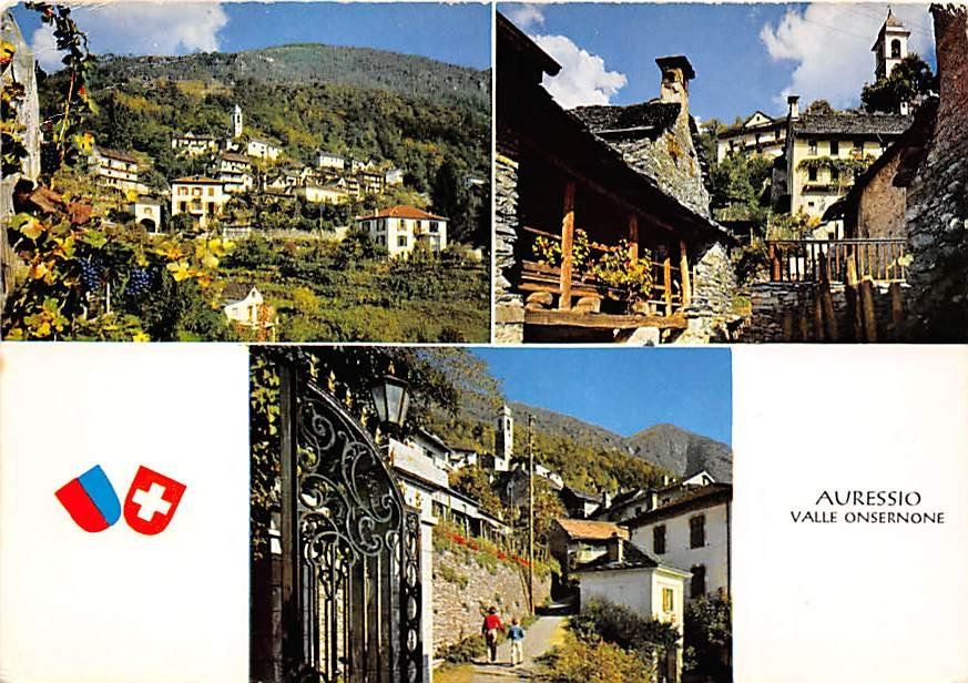 Cartoline postali: TI - Auressio – Usato da Ottikon b.Kemptth. venduto da Neptun1974