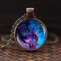 Halskette Galaxie | blau/violett