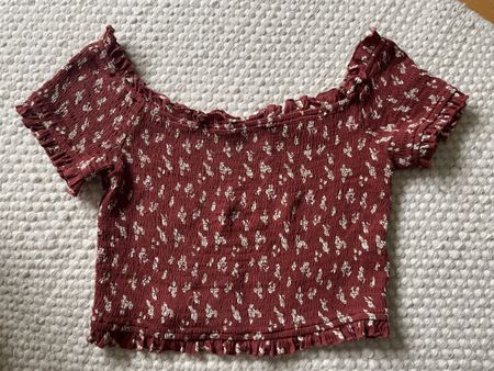 ABOUT YOU Bluse Shirt floral Bordeaux Gr. 38