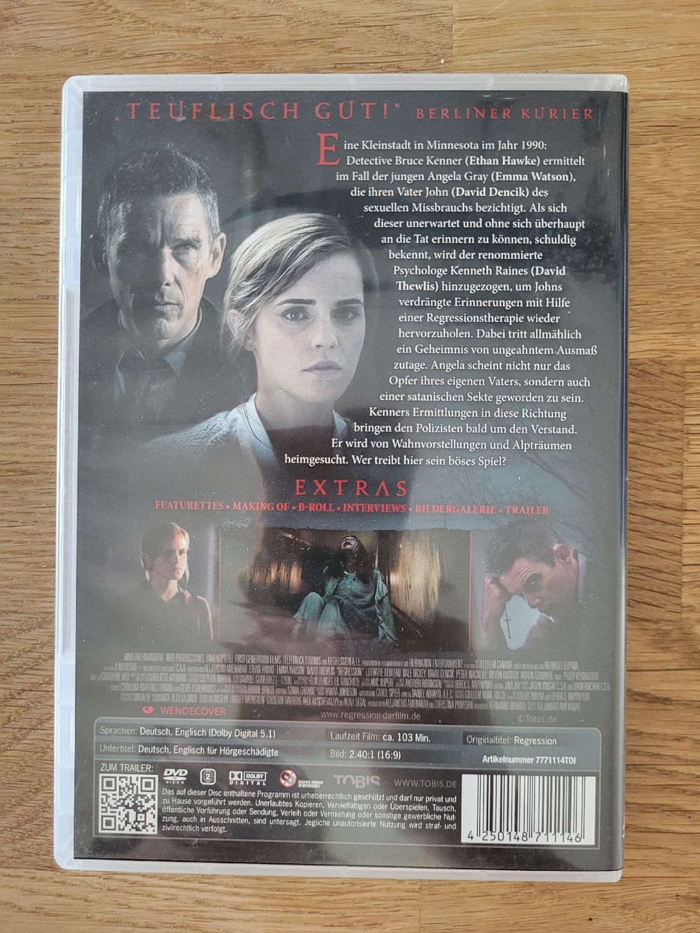 Alle DVDs: Regression DVD, Top Zustand, Ethan Hawke, Emma Watson – Gebraucht aus Amriswil von noe_z7wn 1