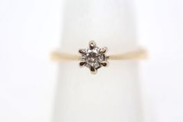 Solitärring 9K mit Brillant 0,25ct