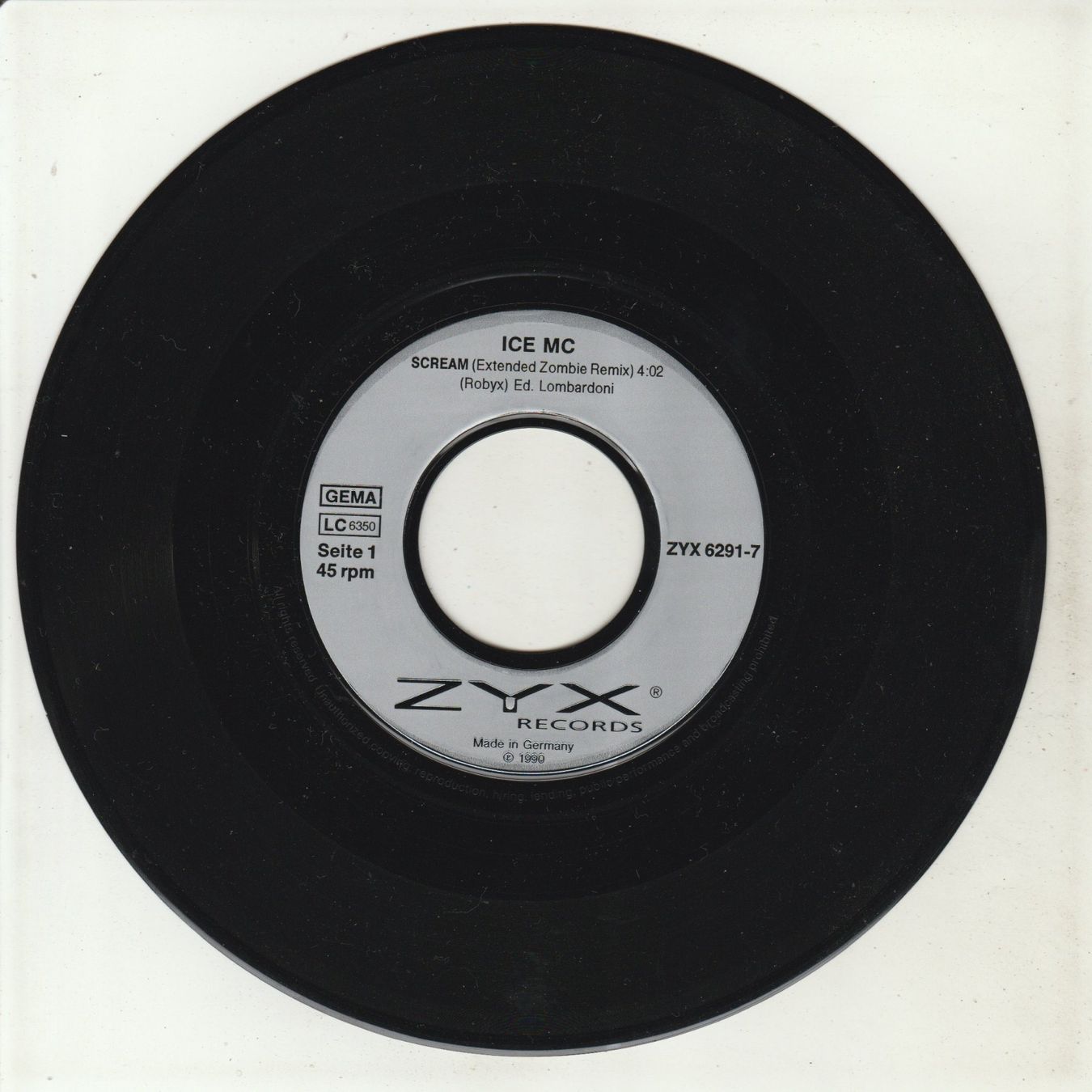 Vinyles: Ice MC - Scream 7" Vinyl 1990 – D'occasion à Tübach par JamesStone 2