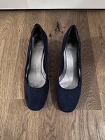 Pumps dunkelblau Wildleder Grösse 39