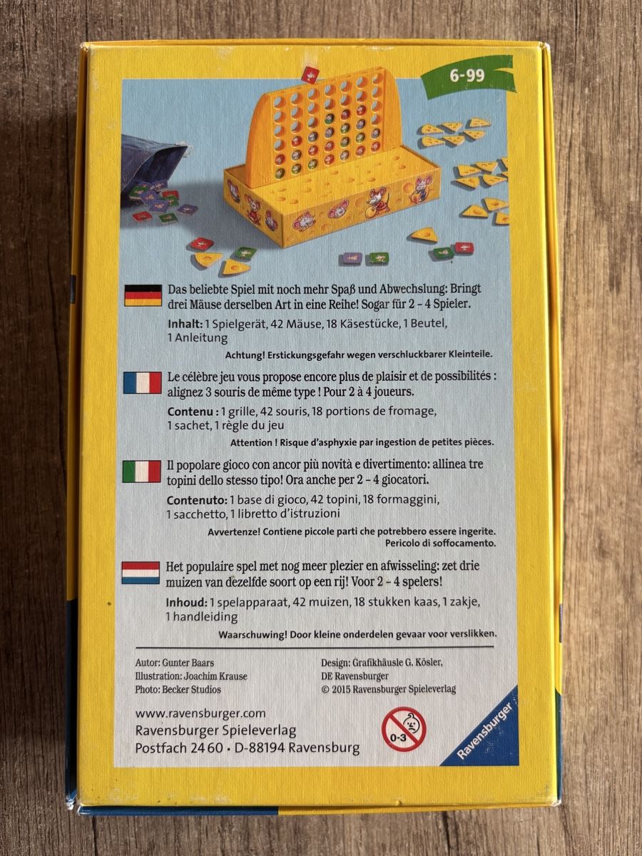 Ravensburger Spiele: Ravensburger 3 Gewinnt! Maus Edition – Gebraucht aus Kappel SO von Fabruzzi 1