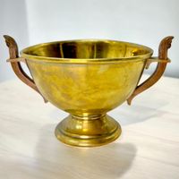 Superbe coupe LPC Italie en laiton doré poignées en acajou