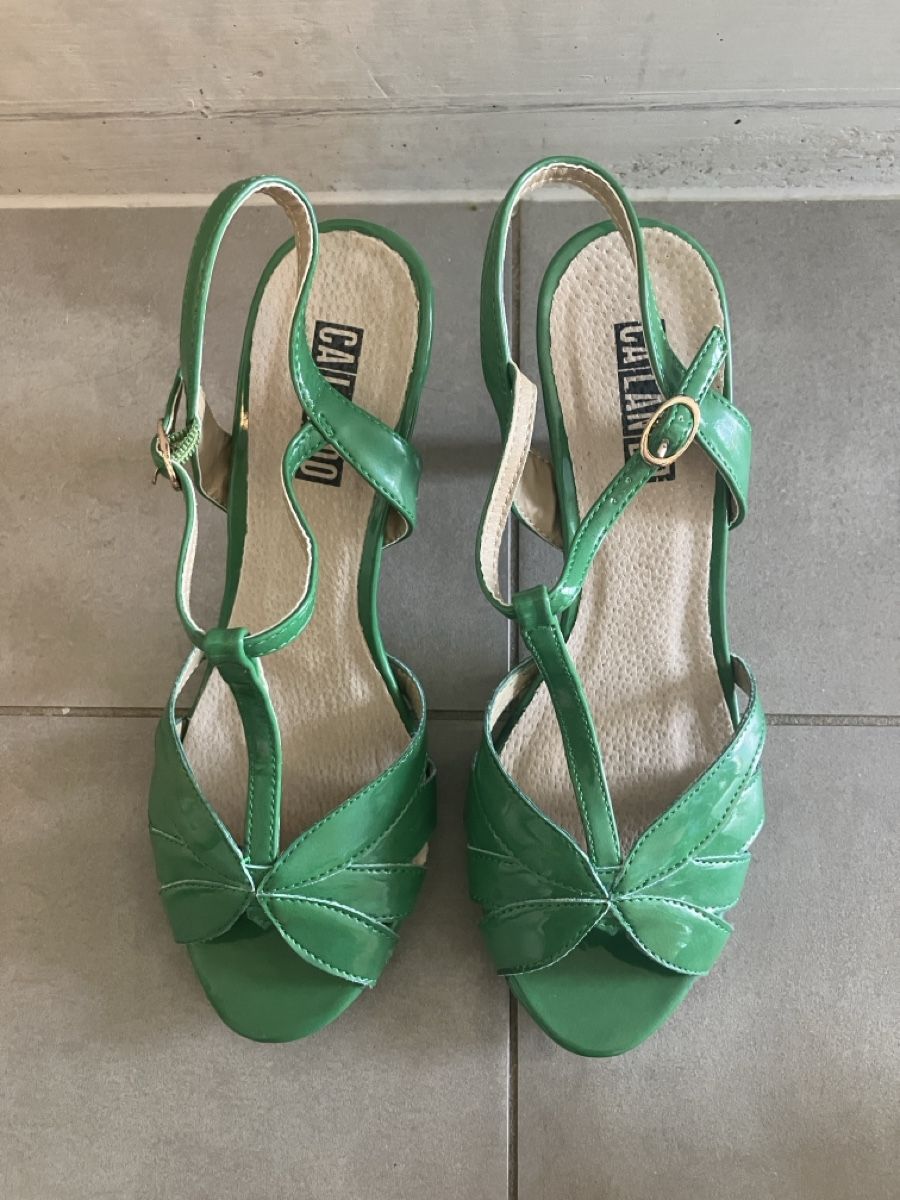 Scarpe da donna: Sandales vertes Calando, taille 40 – Nuovo e nell'imballaggio originale da Fey venduto da Copsnouille 1