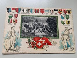 1 carte postale militaire Colombie 1908