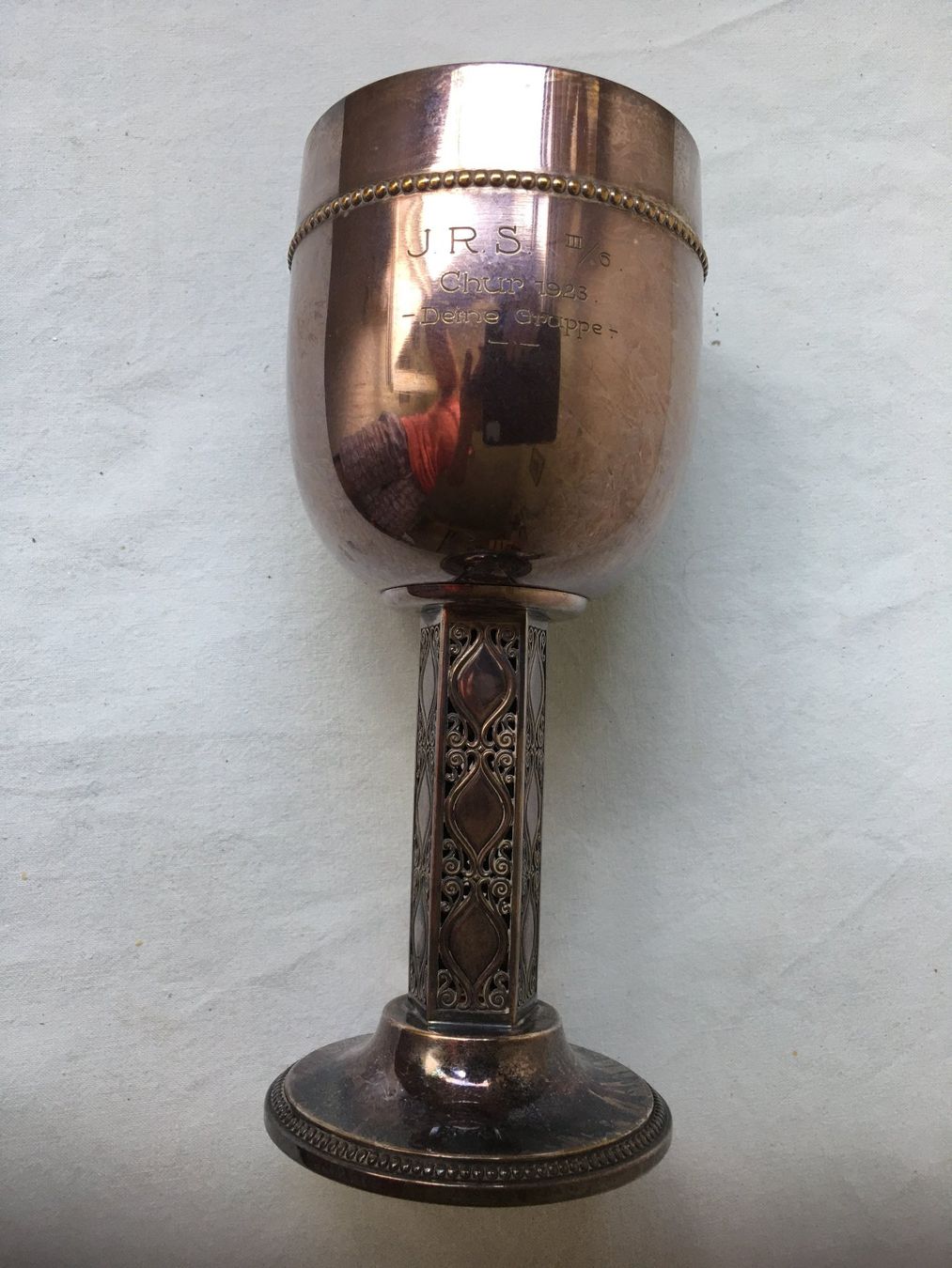 Sonstiges zum Sammeln & Seltenes: versilberte Trophäe – Gebraucht aus Bern von aiz_2xxb