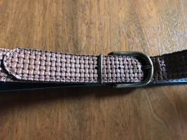 Geflochtener Gürtel, braun, Vintage Look, Gr. S