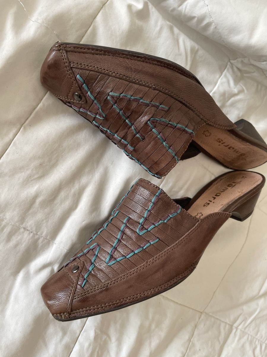 Damenschuhe: Tamaris Leder Clogs Gr. 37, braun, Schuhe Absatz – Neu (gemäss Beschreibung) aus Birr von Elines 3