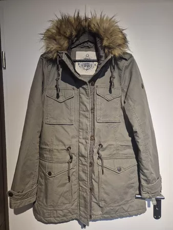 Winterjacke von Dreimaster, Khaki, Gr. XL, Top Zustand!
