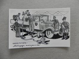 CH Humor Motiv Karte Miltär Rueblikarte Bären Katzen ca.1940