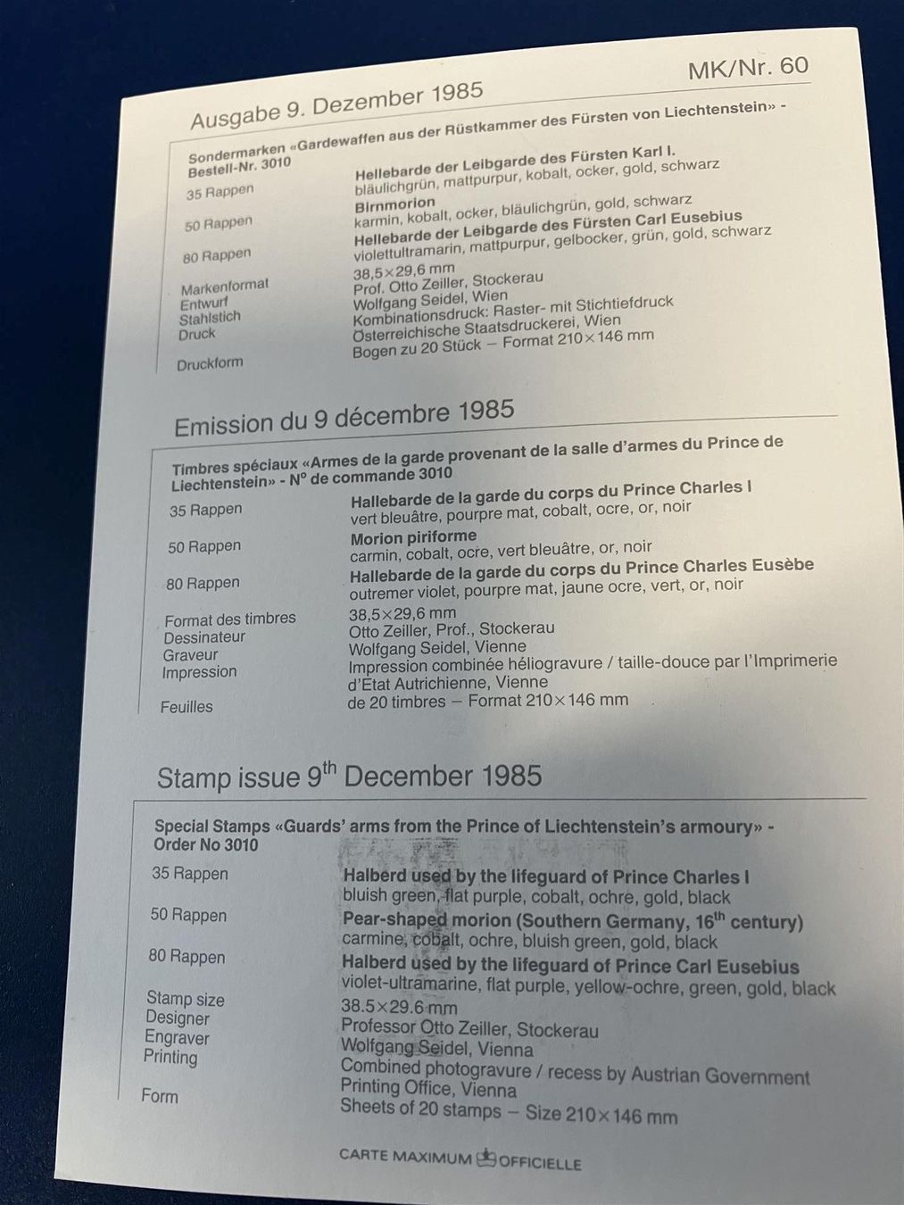 Cartoline: 1 Karte mit Briefmarke "Gardewaffen" ET – Nuovo (secondo la descrizione) da St. Margarethen TG venduto da SGHerbst07 1