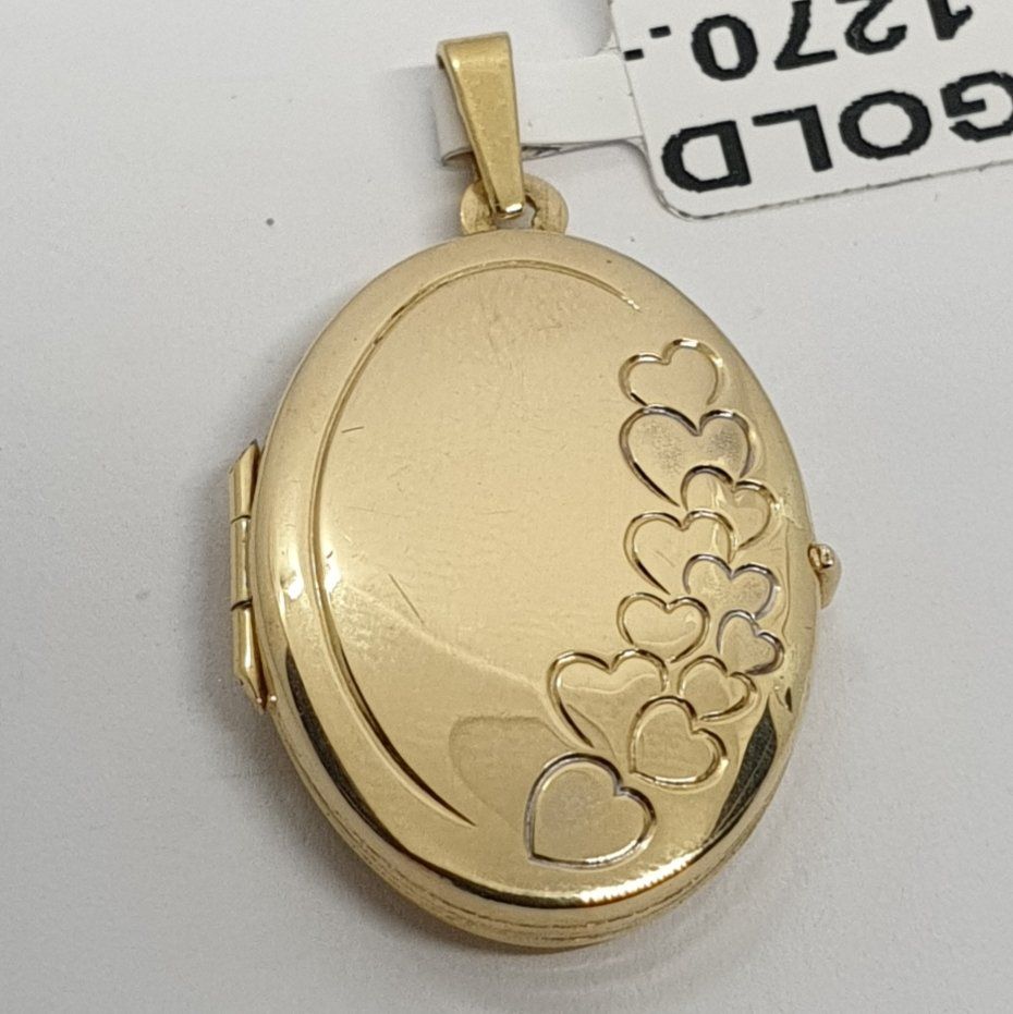 Ciondoli: Echt 18K Gold - Medaillon Anhänger – Usato da Luzern venduto da Goldhaus-Luzern