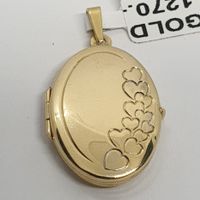 Echt 18K Gold - Medaillon Anhänger
