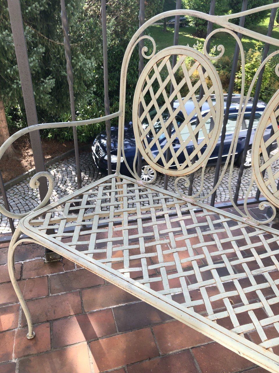 Bancs: Nostalgische Eisen-Garten Bank – D'occasion à Speicher par Ramtha1 1