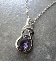 Collier en argent avec pierre d'améthyste