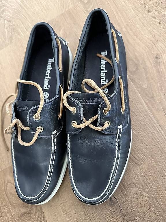 Scarpe da uomo: Timberland Leder-Bootsschuhe, blau, Gr. 44 – Usato da Seuzach venduto da mar_5mtf