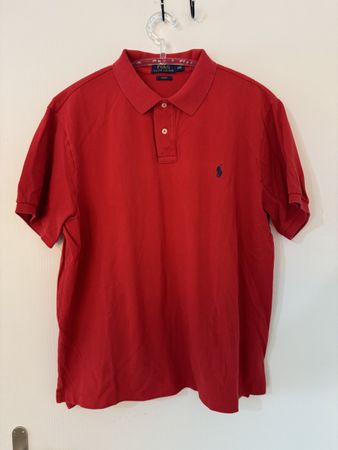 Ralph Lauren Rot Poloshirt Grösse XXL Slim Fit oryginal