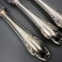 3 Dessertmesser versilbert