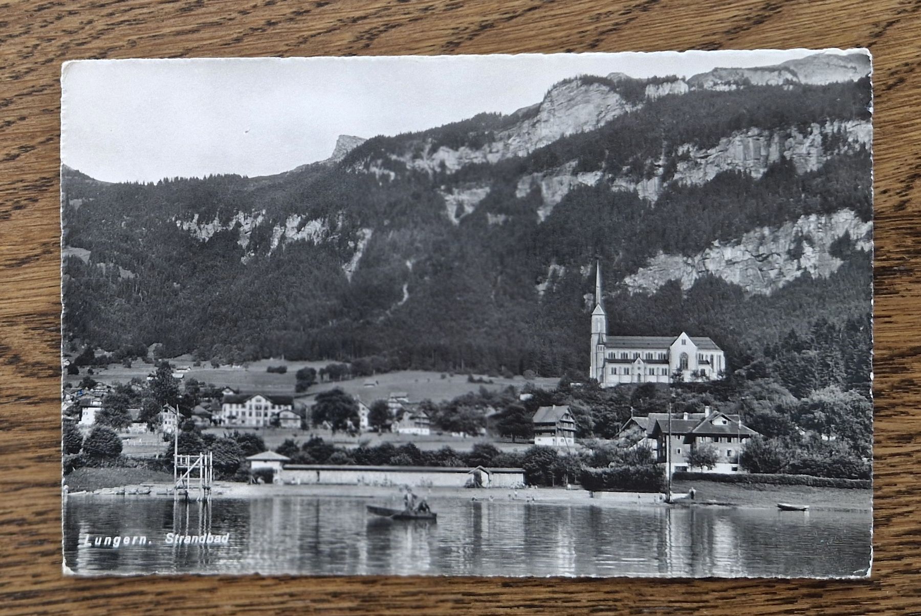 Cartoline postali: Lungern Strandbad ca. 40iger Jahre – Usato da Ebikon venduto da Donar50