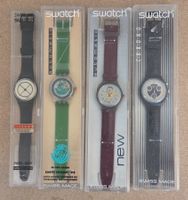 4x Vintage Swatch Uhren Set – Automatic, Chrono & Swiss Art