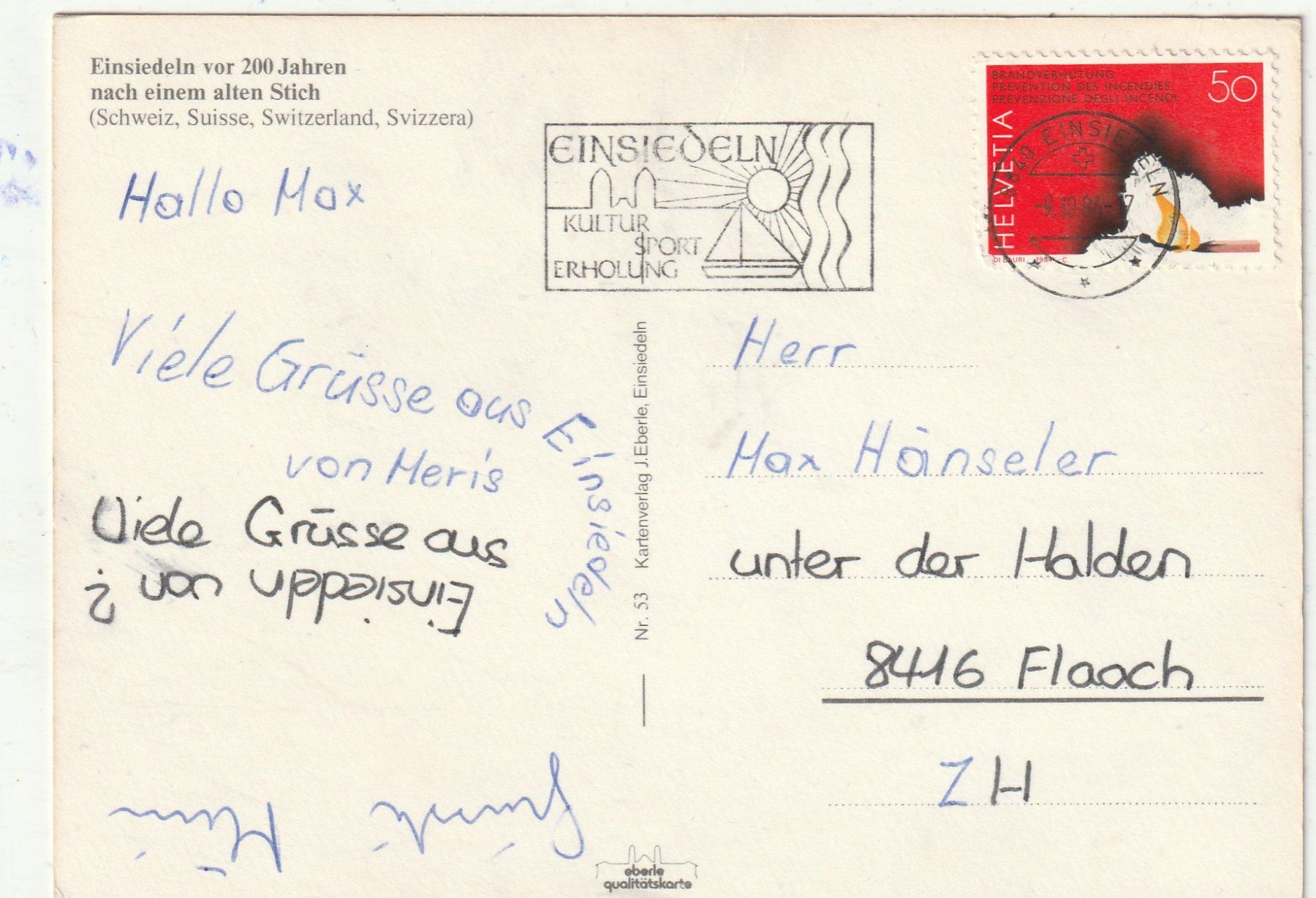 Cartes postales: Einsiedeln – D'occasion à Lumbrein par made02 1