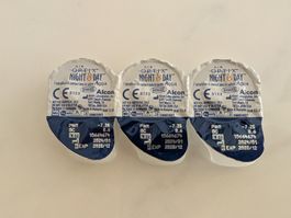 3 Monats Kontaktlinsen Night & Day Aqua -7.25