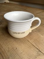 Tasse Keramik handgemacht LOTS OF LOVE neuwertig