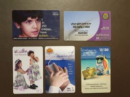 14 Taxcards aus den Vereinigten Arabischen Emiraten