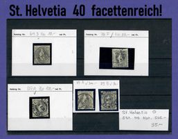 St. Helvetia 40 Marken facettenreich = 69D 76F 97A 89A 89B K