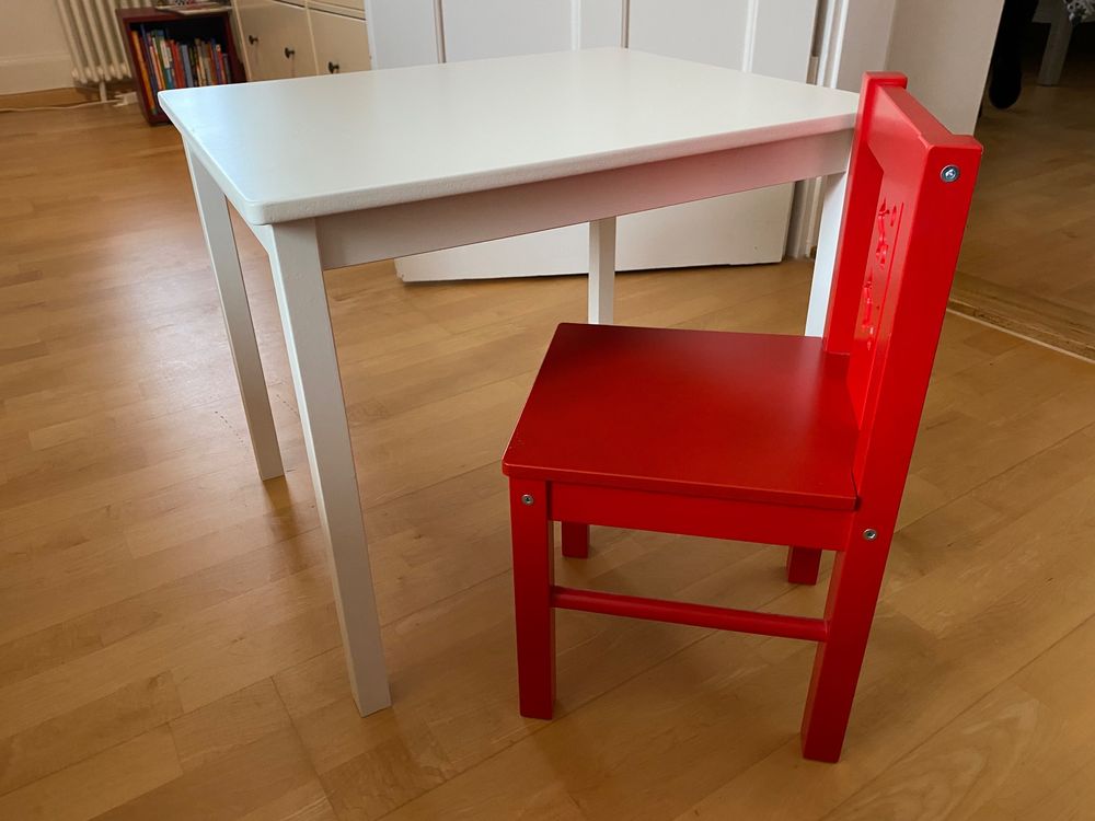 Kindertisch mit Stuhl von Ikea Kaufen auf Ricardo
