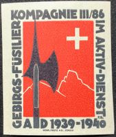 Gebirgs Füsilier Kp III/86, gelb, geschn, 2.WK, Wi Inf 476-2
