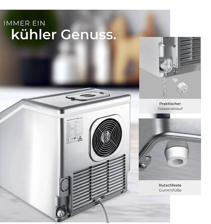 Elettrodomestici da cucina: neue Eiswürfelmaschine silber – Nuovo e nell'imballaggio originale da Necker venduto da liq24 3