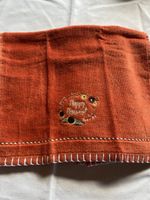 Happy Harvest Embroidered Orange Towels 2x, 100cotton