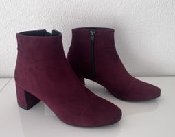 Bordeaux Veloursleder (Made in Spain) Stiefeletten Grösse 39