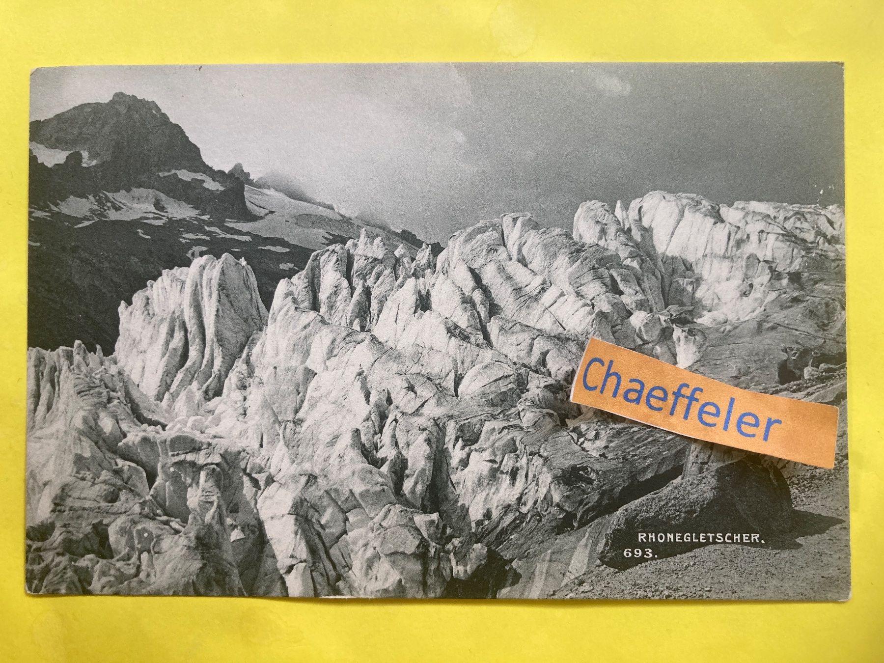 Cartoline postali: 1923 Rohnegletscher. 693 – Usato da Zürich venduto da Chaeffeler