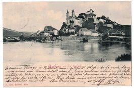 Aarburg mit der Festung, gelaufen 1903