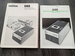 Service Manual Revox D88 + B.A. wie neu