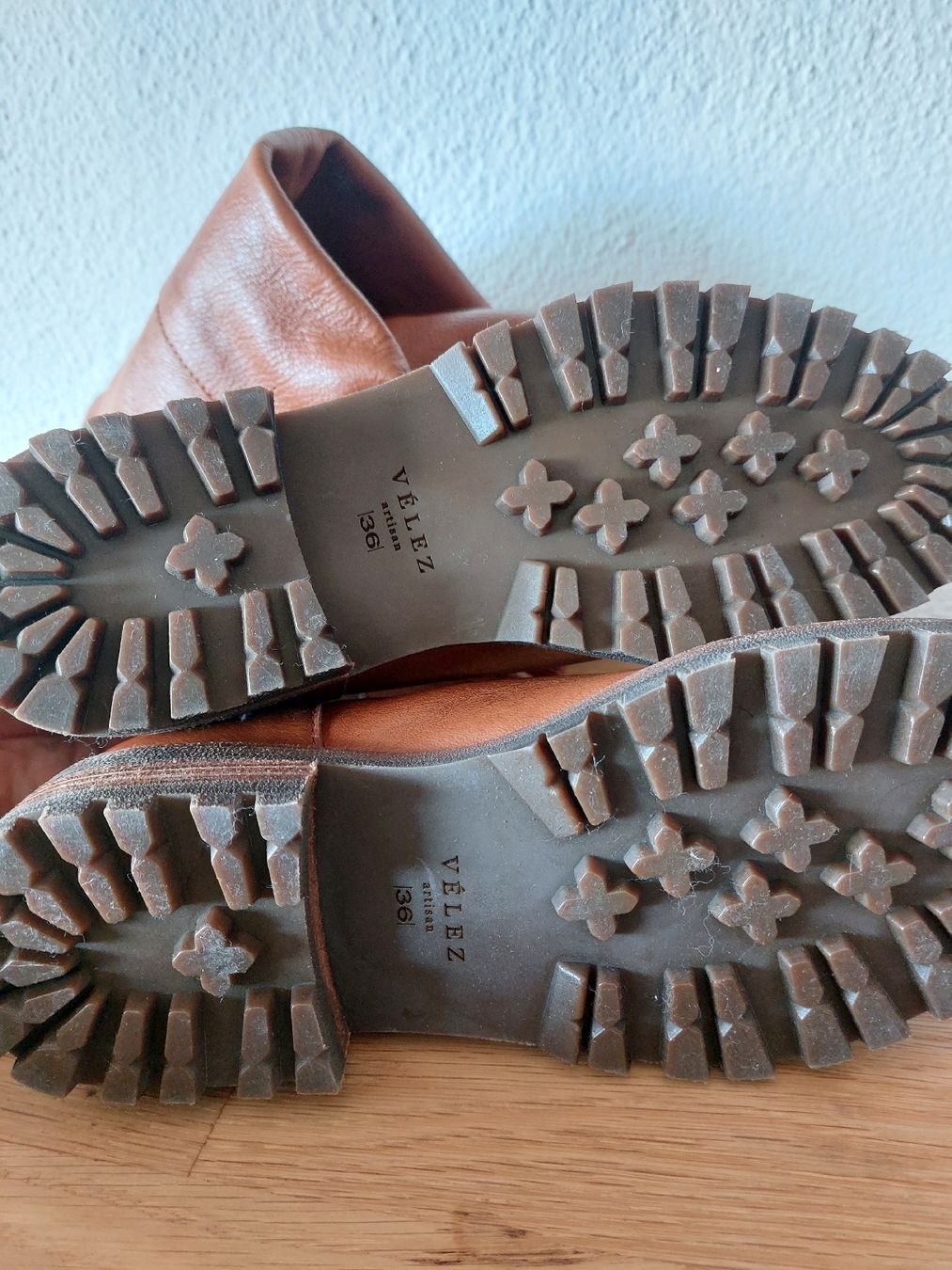 Scarpe da donna: Velez Leder Stiefel, Cognac Braun, Gr. 36 – Nuovo (secondo la descrizione) da Horgen venduto da prinza 4