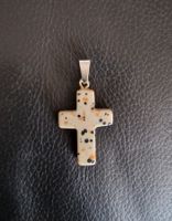 1 collier et 1 pendentif croix en Jaspe Dalmatien, NEUFS